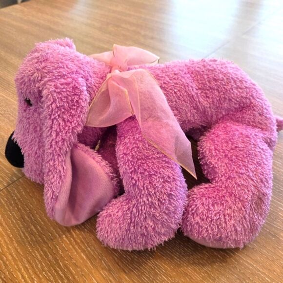 Vintage Commonwealth Purple Sparkle Puppy Dog 18" PlushStuffed Animal Toy 2000 - Picture 3 of 7